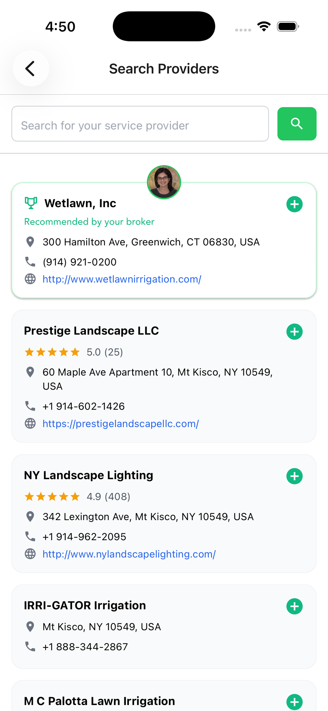 Latch providers screen